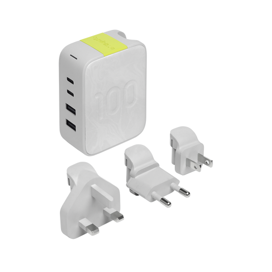 InstantCharger 100W 4 USB - White - Ultra-powerful USB-C and USB-A GaN PD charger - Hero image number null