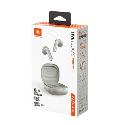 JBL Live Flex - Silver - True wireless Noise Cancelling earbuds - Detailshot 11 image number null