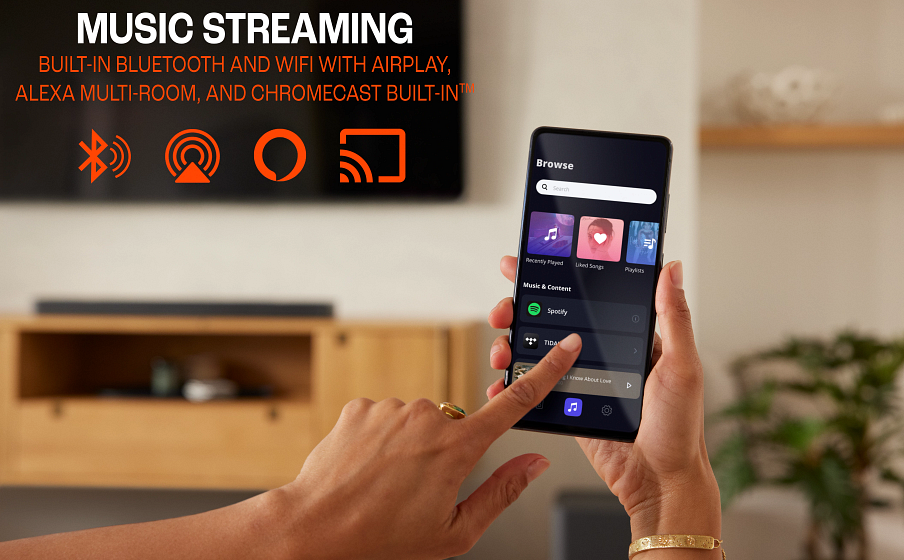BAR 1000 Inbyggt AirPlay, Alexa Multi-Room Music (MRM)* och Chromecast built-in™ - Image