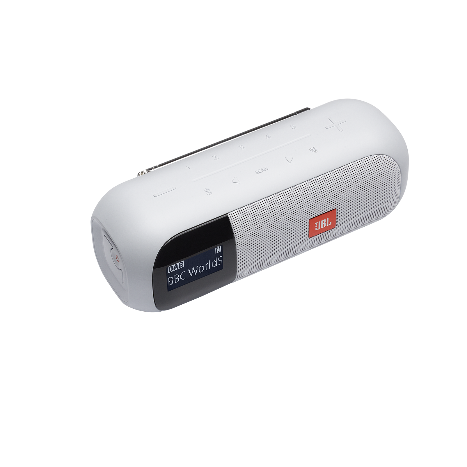 JBL Tuner 2 - White - Portable DAB/DAB+/FM radio with Bluetooth - Detailshot 1